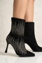 Suede Stone Embellished Boots - 2