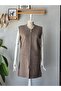 Long Line/Wave Pattern Vest with Pockets and Zipper Large Size Vest