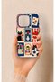 Cute Cat and Flower Pattern Silicone Case Compatible with iPhone 16 Pro