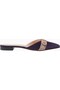 Sofistica Contrast Flats, Satin-Grosgrain, Elegant Flat Mule Stylish Italian Design