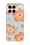 Xiaomi 17t Compatible Orange Flower Oil Painting Pattern Transparent Phone Case