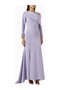 Asymmetrical Embellished Stone Embroidered Tailored Purple Couture Women's Dress