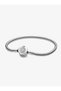 Signature Clip Charm Bracelet with Crown Detail – Silver Color Tarnish-Resistant Steel Zircon Stone Women's Bracelet - 3
