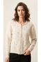 Stone Detailed Zippered Cardigan