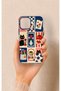 حافظة سيليكون متوافقة مع هاتف iPhone 12-12PRO بتصميم لطيف على شكل قطة وزهرة