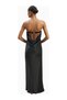 Satin Cowl Back Maxi Dress Strapless Bias Cut Longline Gown Women's Dress - 3