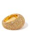 Pave Dome Ring, Domed Design with Crystals - 2