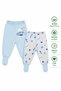 Baby&Child Organic Booties Pants with Self-Socking Bottoms Pajamas Transitional Cotton Set of 4 - 2