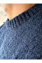 Soft Textured Boucle Sweater Navy Blue - 3