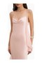 Ruched Bust Satin Slip Dress Satin Slip Maxi Women's Dress with Ruched Detail - 4