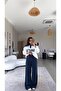 Navy Blue Tensel Washed Denim Trousers