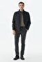 Black Comfort Fit Stand Collar Sports Coat - 2