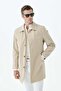 Beige Comfort Fit Baby Collar Classic Coat - 4