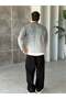 Transitional Pattern Crew Neck Knitwear Gray - 4