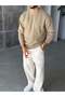 Soft Textured Boucle Sweater Beige - 5