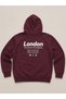 "London" Front and Back Graphic Sweatshirt Hoodie - 3