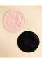 Women Black And Pink Knitted Beret Set (2 Piece)