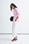 Women's Premium Poplin Shirt with Mobile Waist Belt Light Pink - 4