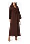 Modern Minimalist Notched Collar Abaya Reflects Elegance with Long Sleeves and Aline Silhouette - 2