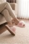 Women's Powder Double Pompom Plush Slippers, Soft Sole Home Slippers - 4