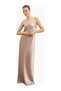 Satin Cowl Back Maxi Dress Strapless Bias Cut Longline Gown Women's Dress - 5