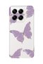 Xiaomi 17t Pro Compatible Purple Butterfly Pattern Transparent Phone Case