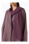 Modern Minimalist Notched Collar Abaya Reflects Elegance with Long Sleeves and Aline Silhouette - 4