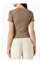 Modal Cutout Pose Fitted Crop Top, Soft & Stretchy Cut, Versatile - 3