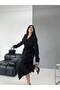 Belted New Season Lined Premium Quality Comfortable Fit Women's Cashmere Coat - 4