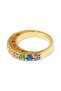 Be Kind Band Ring with Multicolor Crystals - 3