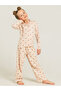 Mother - Daughter, Cute Bears, 100% Cotton, Cream, Shirt Collar Pajama Set (the Sets Will Be Sold Separately.) - 2