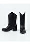 Women's shiny leather heeled cowboy boots - 2
