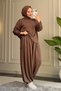 6685 - Stylish Comfortable Casual Modal Pleated Women's Suit with Shalwar - 5