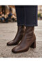 Women's leather-look comfort heel boots