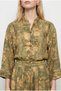Women's Green Floral Patterned Hakim Collar Kimono Pocket Palazzo Trousers Suit 2315 60286488 - 5