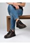 Men's Brown Genuine Leather Orthopedic Imported Sole Casual Shoes - 3