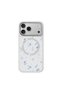 iPhone 18 Pro Max Compatible Case with M-Safe Feature, Floral Design, Flower Series Cover, White - 3