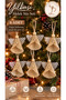 Set of 6 Handmade Jute Angel Christmas Ornaments – Pine Tree and Home Decor