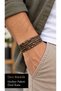 Tarlenco Patinalayer Vintage Patterned Leather Men's Bracelet - Five Rows