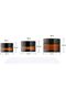 FUFU 6 Pcs glass cosmetic jar with lid, amber cream glass jar with lid empty sample container, with empty cosmetic box (50ML) - 2