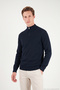 Cotton Half Zipper High Collar Knitwear Sweater Men's Sweater 7028404 - 3