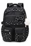 Imported Fabric Polka Dot Ribbon Accessory Model Six-Compartment Orthopedic School Bag with Waist Strap Green