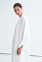 Women's Modal Sleeve Detailed Dress Abaya Set White - 3