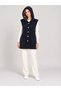 Asez Boutique Hooded Long Plush Vest with Heart Buttons and Pockets 9029 - 4