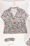 Set of 5 Leopard Patterned Satin Pajama Shorts - 5
