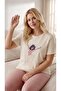 15756 Teenage Morning Babe Pink Starry Plus Size Pajama Set - 2