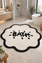 Decorative Digital Printing Bath Mat Carpet Non-Slip Base Bath Written Large Small Bathroom Compatible Round Free Cutting - 2