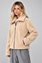 Women's Oversize Plush Coat with Zipper Pockets, Soft Textured Teddy Jacket - 2