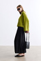Green V-Neck Short Sweater - 5