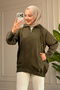 6678 - Stylish, Comfortable, Loose-Fitting Modal Fabric Women's Slim Jacket with Pocket Detail